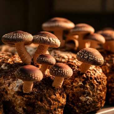 Paulownia cultivation of shiitake mushrooms