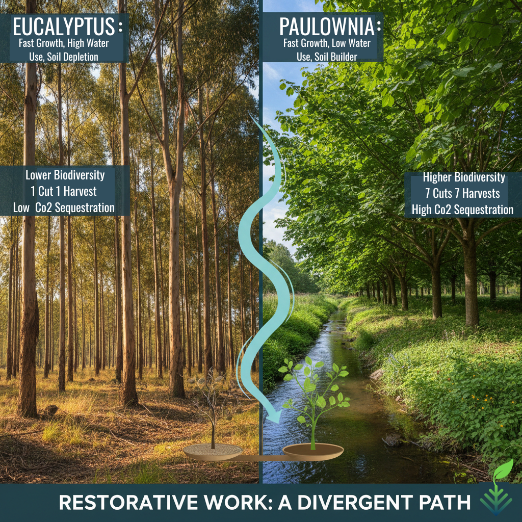 Paulownia vs Eucalyptus 🌳 | Why Paulownia is the Better Eco-Friendly Tree 